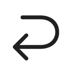 Arrow Curve Left SVG Icon